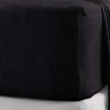 BLACK 100% Brushed Cotton Thermal Extra Deep Fitted Sheet